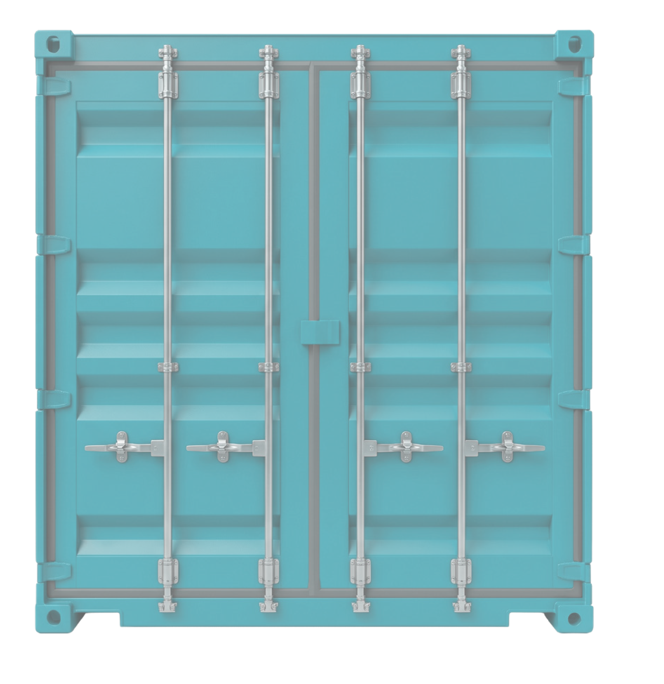Container de comércio exterior com código HTML decorativo